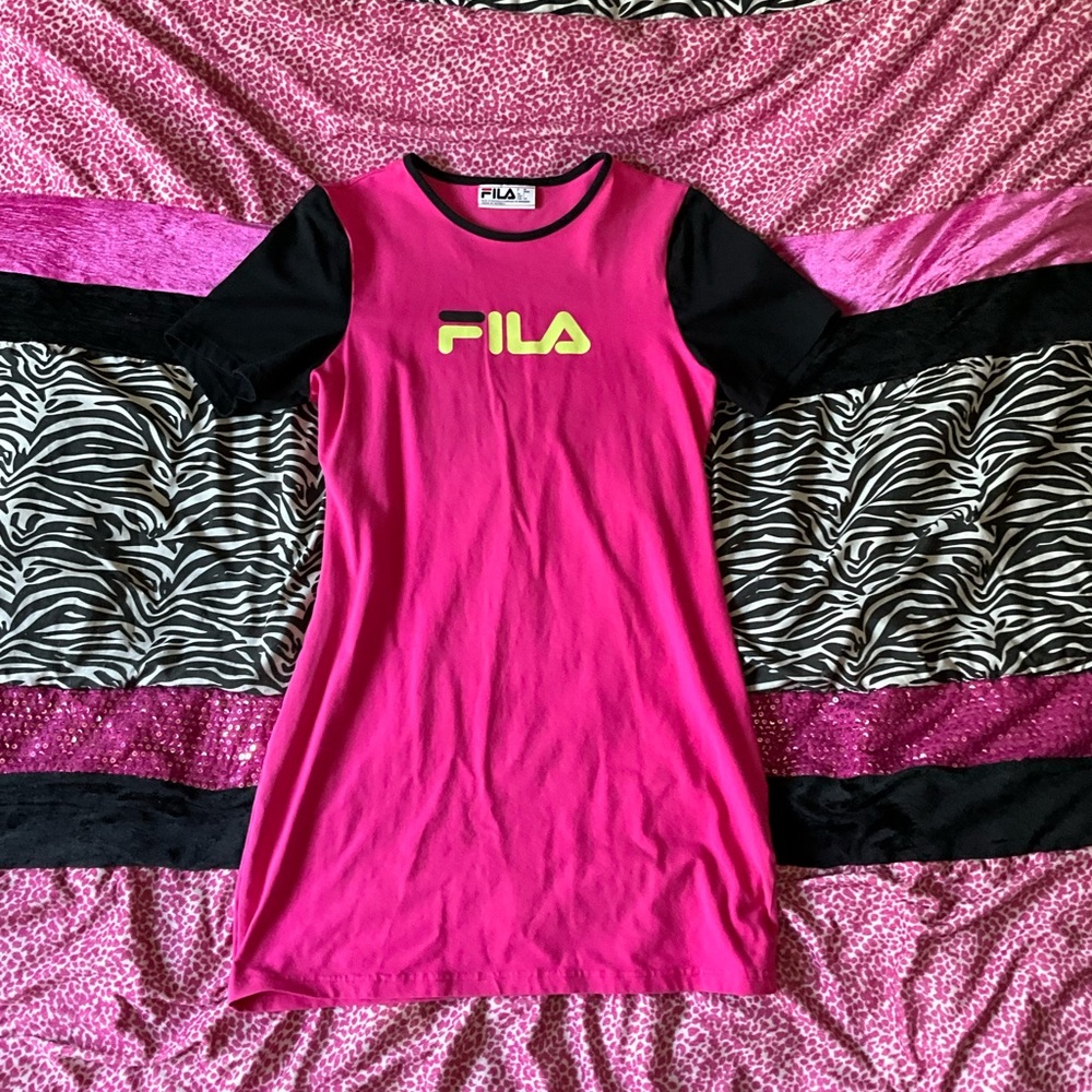 Women’s Pink Fila Midi Dress